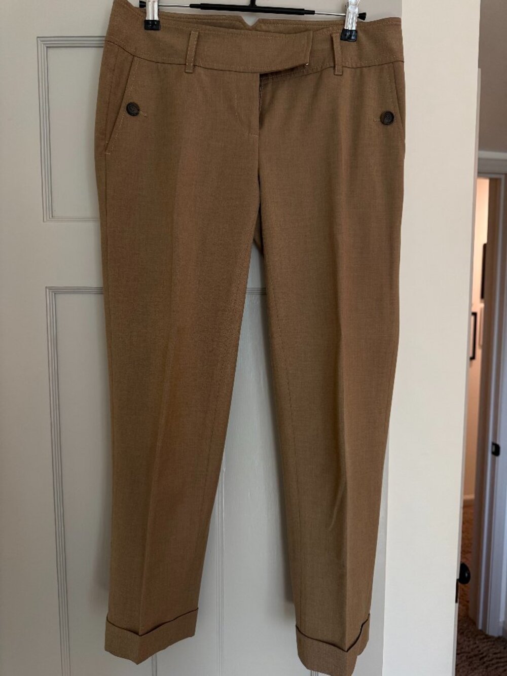 Ann Taylor Cropped Slacks Tan